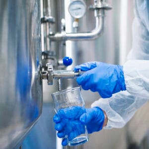 Muestras de agua industrial
